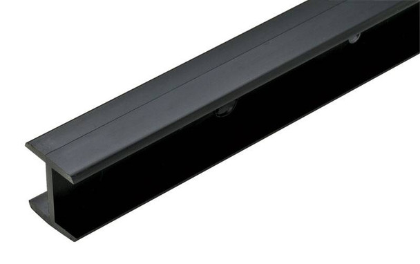 H-Channel Shelf Connector, plastic, black, 12 7/8" Length
