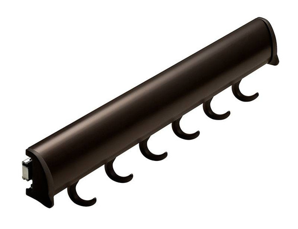 Synergy Elite Belt Rack, with full extension slide, aluminum with zinc hooks, dark oil rubbed bronzed, zinc, 13 7/8" length