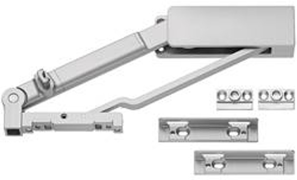 Pegaso Sliding Wood Door Fitting Set, with soft close, minimum cabinet width = 398mm, maximum cabinet height = 2576mm, 44 pounds