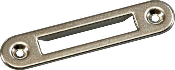 Strike Plate, steel, nickel-plated, 49mm x 11mm