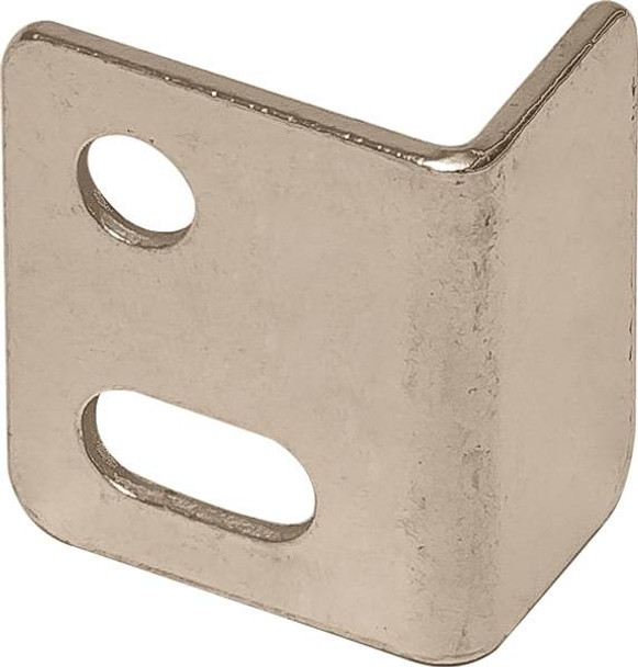 Strike Plate, angled, steel, nickel-plated, 22mm x 12mm