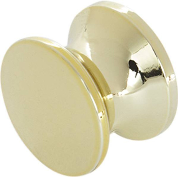 Push-Button Knob, plastic, brass-plated polished
