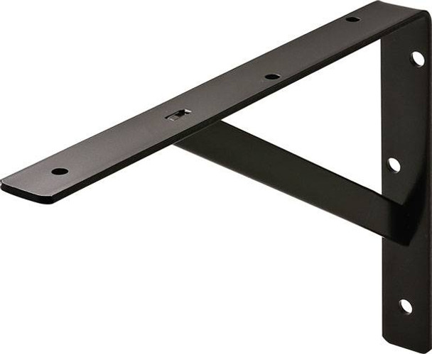 Knape & Vogt, 208, super duty, ultimate L-bracket, steel, black, 16"