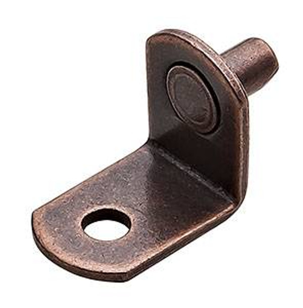 Shelf Support, steel, bronzed, 5mm with Screw hole