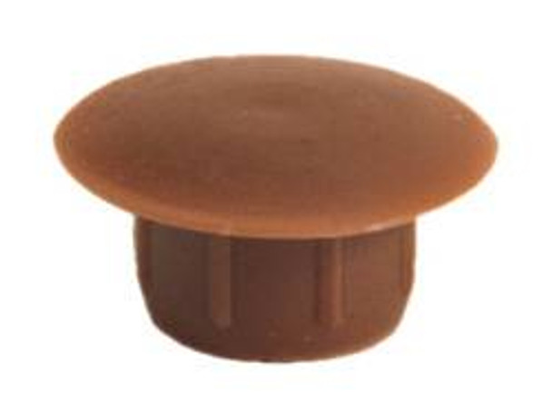 Cover Cap, plastic, light brown, 8mm diameter, 5mm post length