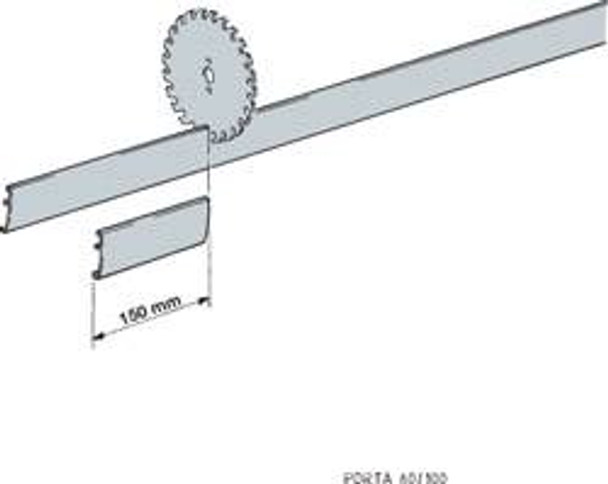 Fascia, for clamping shoe, aluminum, anodized, 2.5 meters