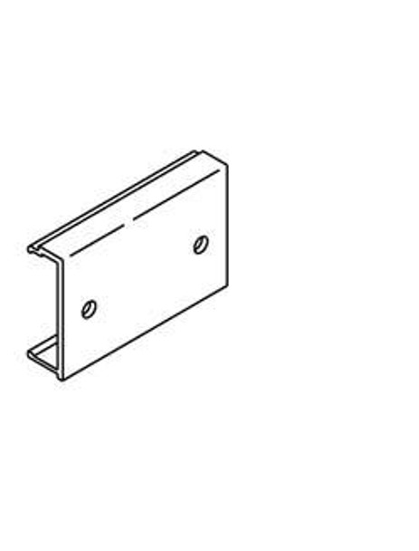 End Piece, to Fascia, aluminum, anodized, 49mm