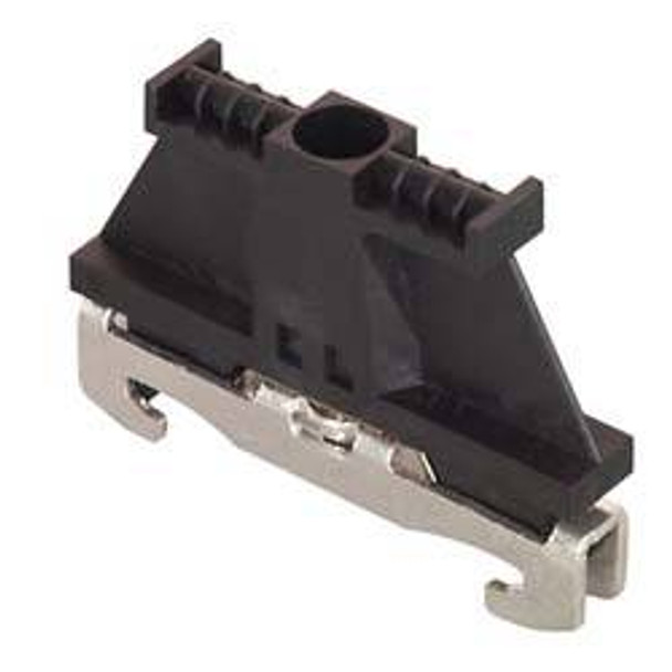 End Clamp plastic, ABS, black with steel base, screw