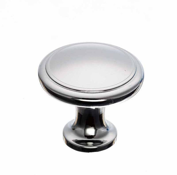 1-1/8" Dia. Ringed Knob - Polished Chrome