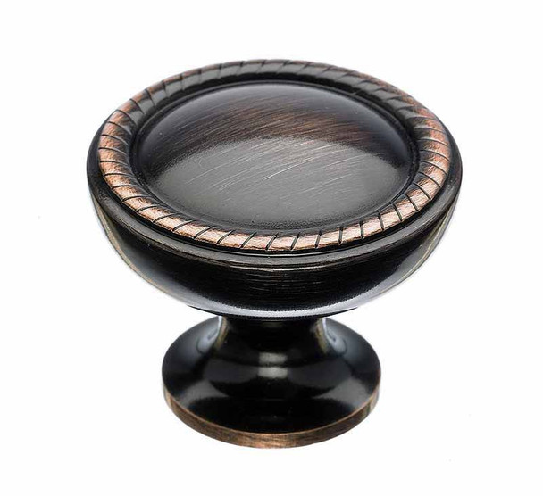 1-1/4" Dia. Emboss Knob - Tuscan Bronze