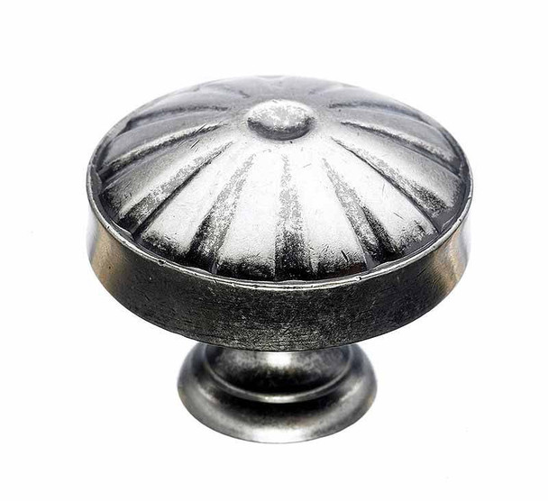 1-1/4" Dia. Round Knob - Pewter Antique