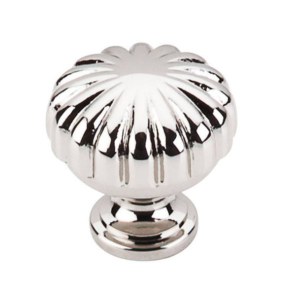 1-1/4" Dia. Melon Knob - Polished Nickel