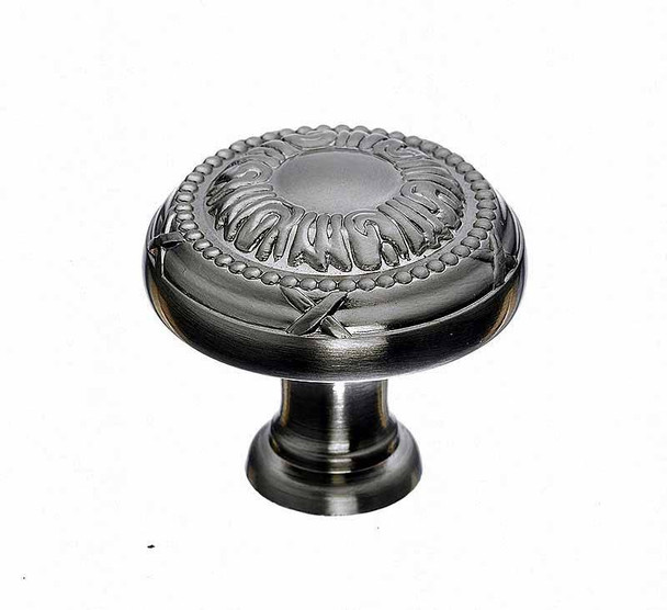 1-1/8" Dia. Ribbon Knob - Brushed Satin Nickel