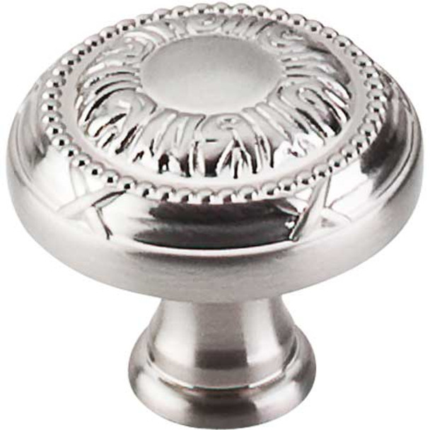 1-1/8" Dia. Ribbon Knob - Brushed Satin Nickel