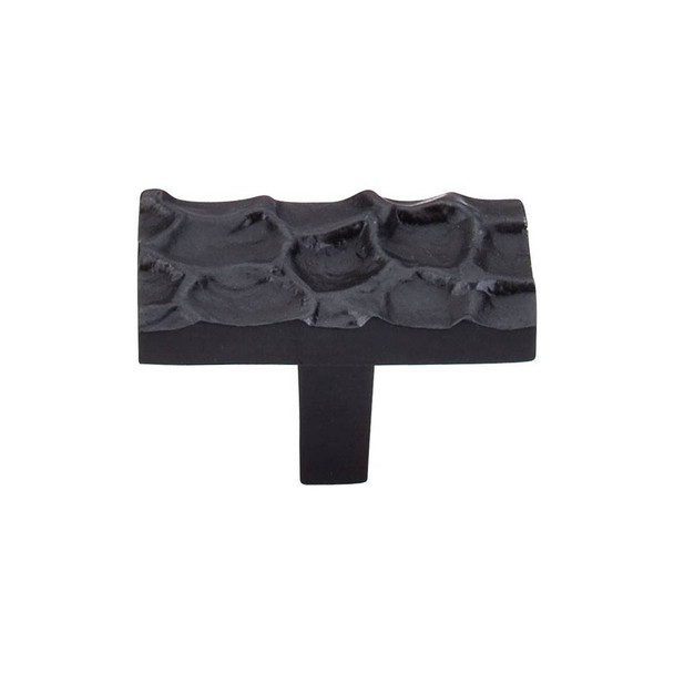 1-7/8" Cobblestone Rectangle Knob - Coal Black