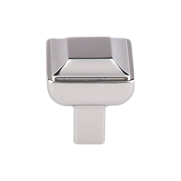 1" Square Podium Knob - Polished Nickel