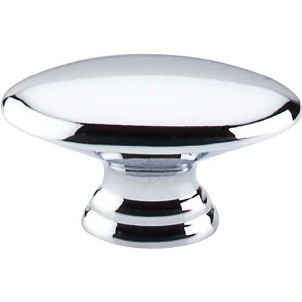 1-1/2" Dia. Oval Nouveau Knob - Polished Chrome