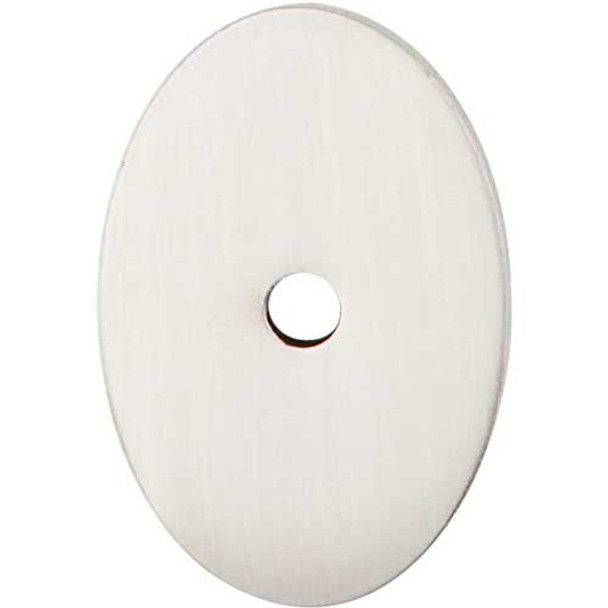 1-1/2" Oval Sanctuary Backplate Medium - Brushed Satin Nickel