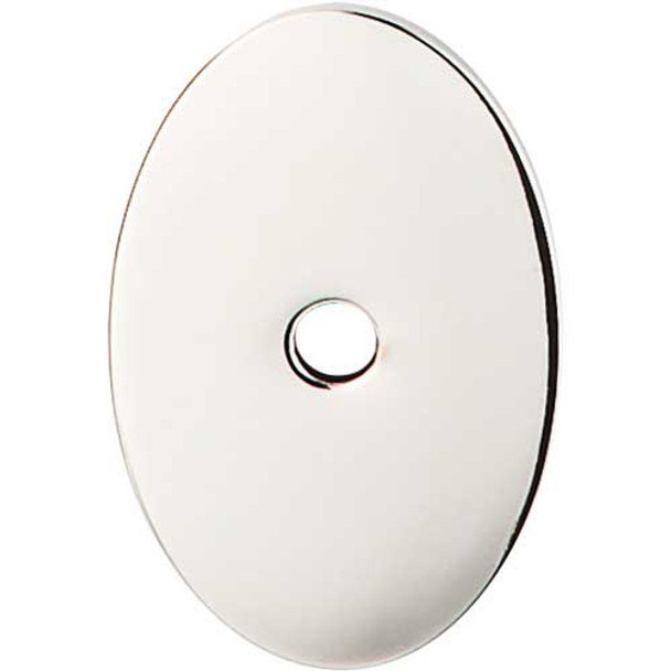 1-1/2" Oval Sanctuary Backplate Medium - Polished Nickel