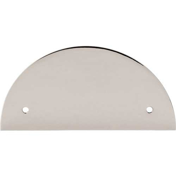 3-1/2" CTC Sanctuary Half Circle Backplate - Polished Nickel