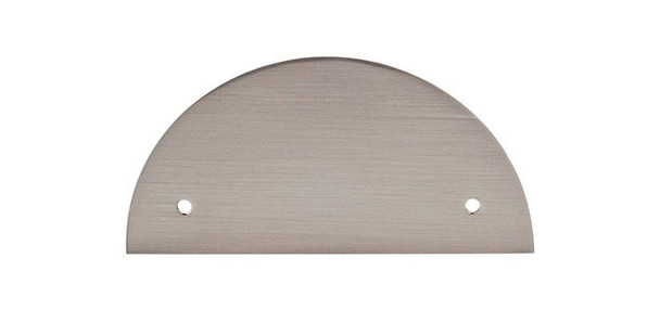 3-1/2" CTC Sanctuary Half Circle Backplate - Brushed Satin Nickel