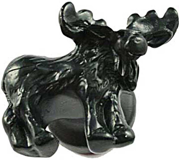 1-1/2" Moose Humor Knob - Black