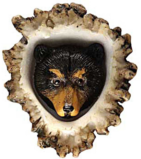 2" Deer Burr Knob With Black Bear