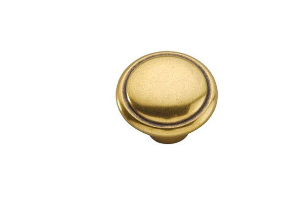 1-3/8" Dia. Conquest Cabinet Knob - Lustre Brass