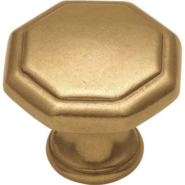 1-1/8" Conquest Cabinet Knob - Lustre Brass