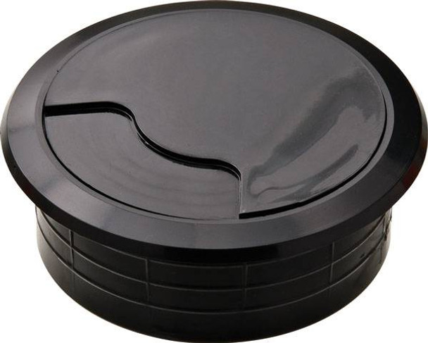 Cable Grommet, two-piece, plastic, black, 60mm