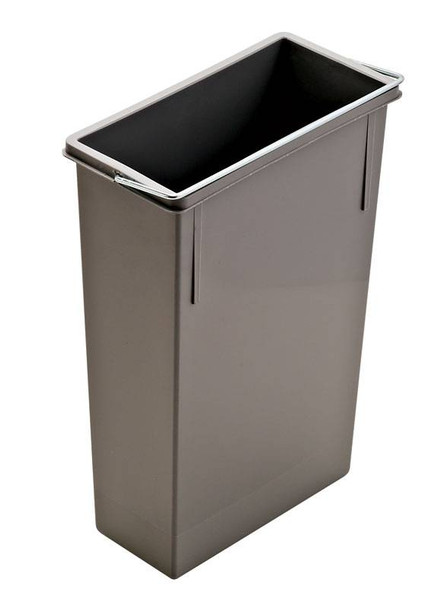 Replacement bin, plastic, gray, 7 liters