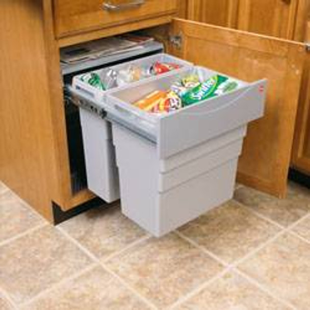 Waste Bin Easy Cargo, bottom mounted, plastic, gray, 30liters an