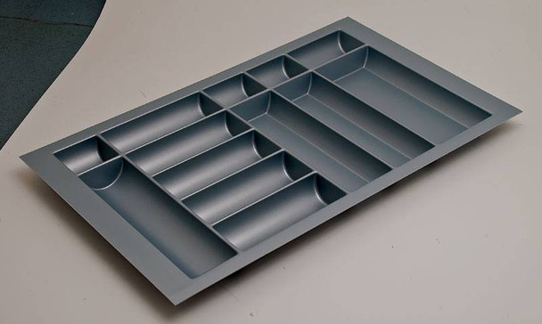Cutlery Tray, plastic, silver, w800-900 x d490-540mm
