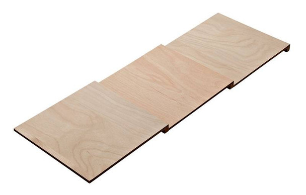 Fineline Spice Drawer Insert, birch, stepped, 424 x 138 x 12mm