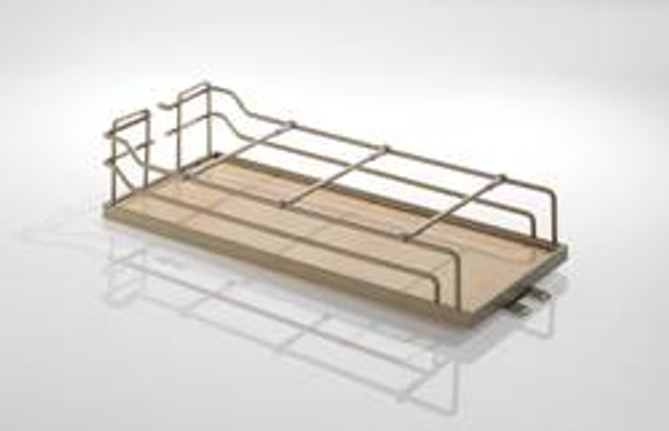 Tray set Arena, steel, champagne / maple, 14 x 20 3/8 x 4 1/8"