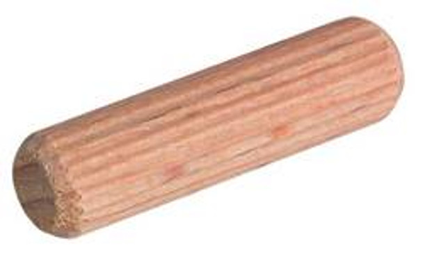 Wood Dowel, fluted, 3/8" x 2" - Box of 1000