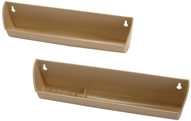 Sink Tilt-out Tray set, with hinges, plastic, maple, 364 x 134 x