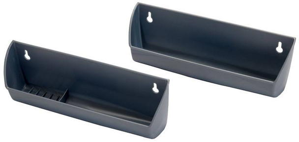 Sink Tilt-out Tray set, with hinges, plastic, silver, 283 x 134