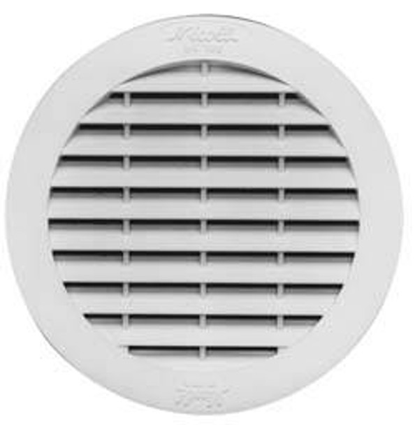 Ventilation Grill, plastic, white, diameter 123mm