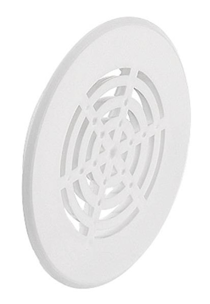 Ventilation Grill, plastic, white, diameter 50mm