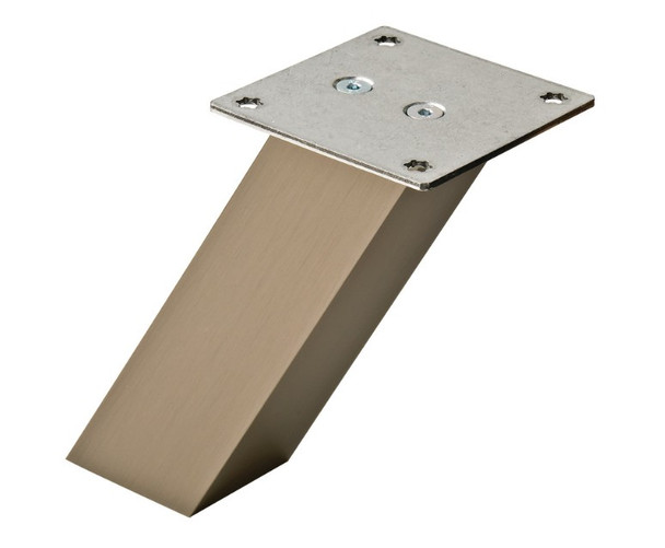 Bar Console, aluminum, square sloped 230mm, stainless steel effe