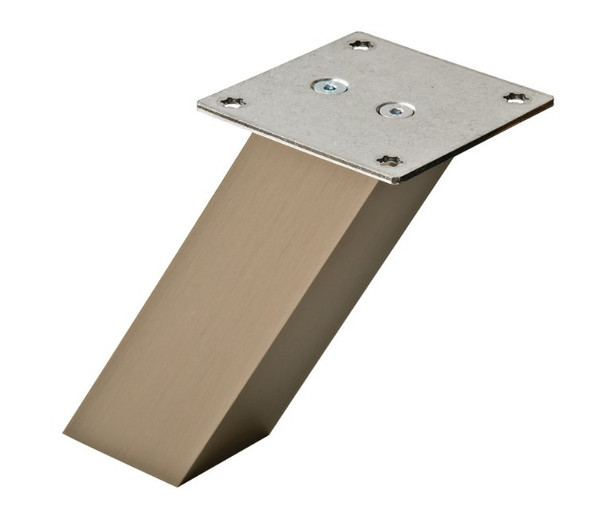 Bar Console, aluminum, square sloped 170mm, stainless steel effe