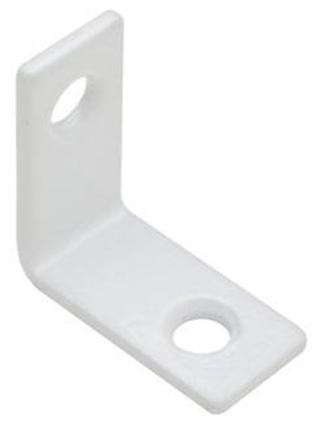 Angle Bracket, steel, white, 1/2" x 11/16" x 1-1/16"