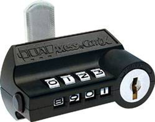 DualAxess Lock, zinc, black, 7/8" cylinder