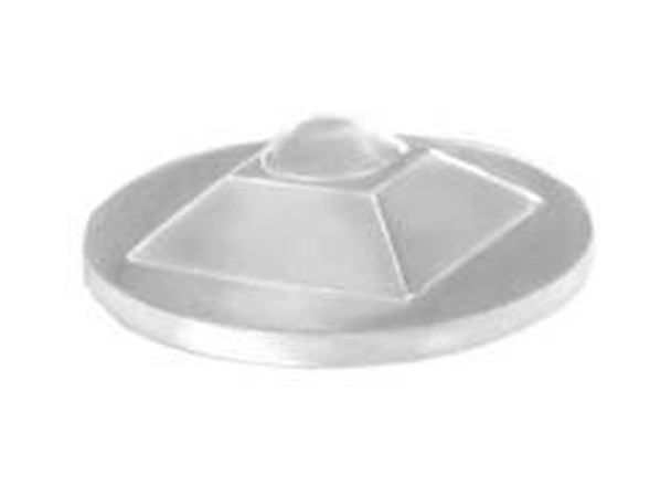 Door Bumper, plastic, clear, 12.7mm diameter, height=3.8mm (200/sheet) - Box of 1000