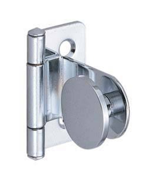 Glass Door Hinge, inset, 4-6mm glass thickness, steel, chrome plated