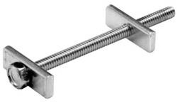 Work Surface Connector, steel, zinc-plated, 3 1/2 x 1/4-20