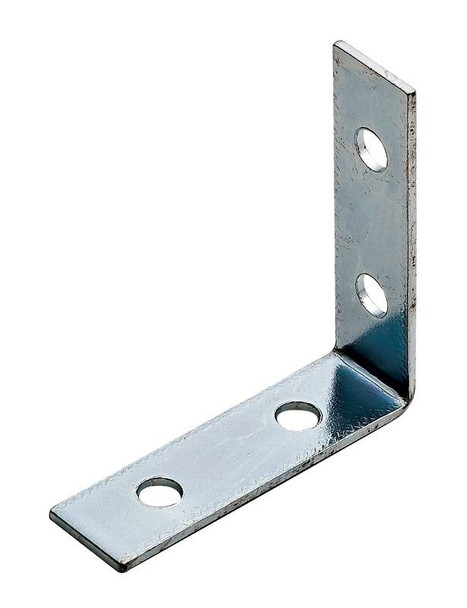 Corner Brace, steel, zinc plated, 16 gauge