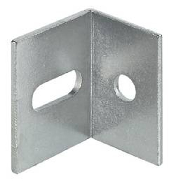 Angle Bracket, horizontal slot, steel, nickel plated