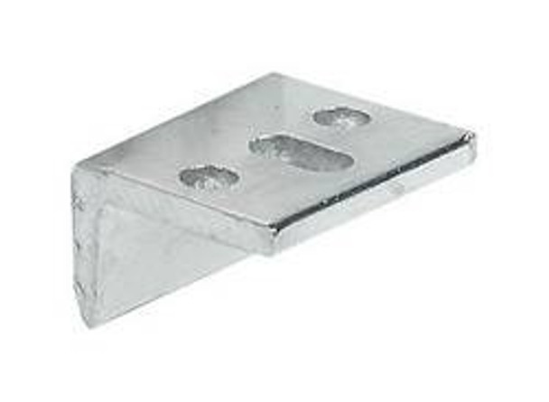 Strike Plate, brass, nickel plated, 18mm x 14mm x 9mm